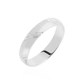 Alliance Soriya Demi Jonc Classique Argent Blanc - Alliances Famille | Histoire d’Or