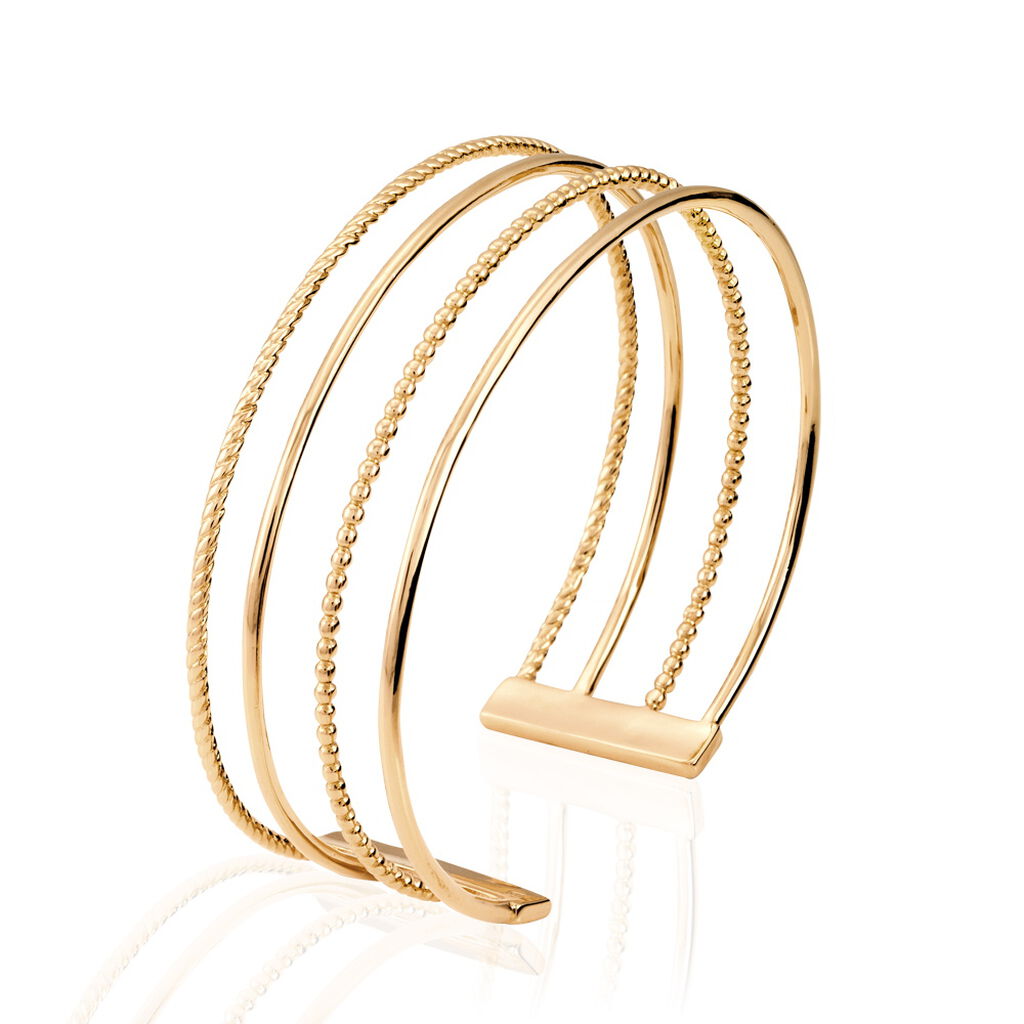 Bracelet Jonc Plaque Or Jaune FQBFJW04880 • Histoire d'Or