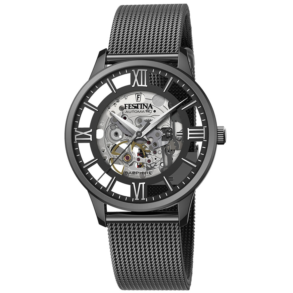 Montre Festina Skeleton Automatic Blanc - Montres Homme | Histoire d’Or