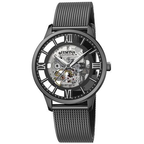 Montre Festina Skeleton Automatic Blanc - Montres Homme | Histoire d’Or