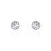 Boucles D'oreilles Puces Daria Serti Clos Or Blanc Oxyde De Zirconium - Clous d'oreilles Femme | Histoire d’Or