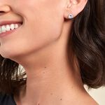 Boucles D'oreilles Puces Gorka Argent Blanc Oxyde De Zirconium - Boucles d'oreilles fantaisie Femme | Histoire d&rsquo;Or