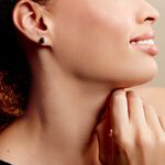 Boucles D'oreilles Puces Prudencia Or Blanc Saphir - Clous d'oreilles Femme | Histoire d&rsquo;Or