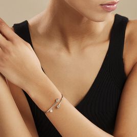 Bracelet Jonc Ludvinia Argent Blanc - Bracelets fantaisie Femme | Histoire d’Or
