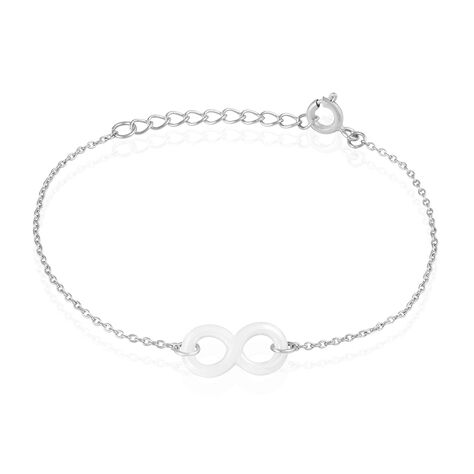 Bracelet Alicia Argent Blanc Céramique - Bracelets Femme | Histoire d’Or