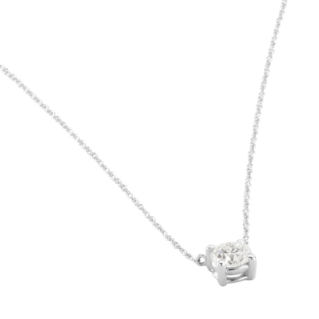 Collier Collection Victoria Or Blanc Diamant Synthetique - Colliers Femme | Histoire d’Or