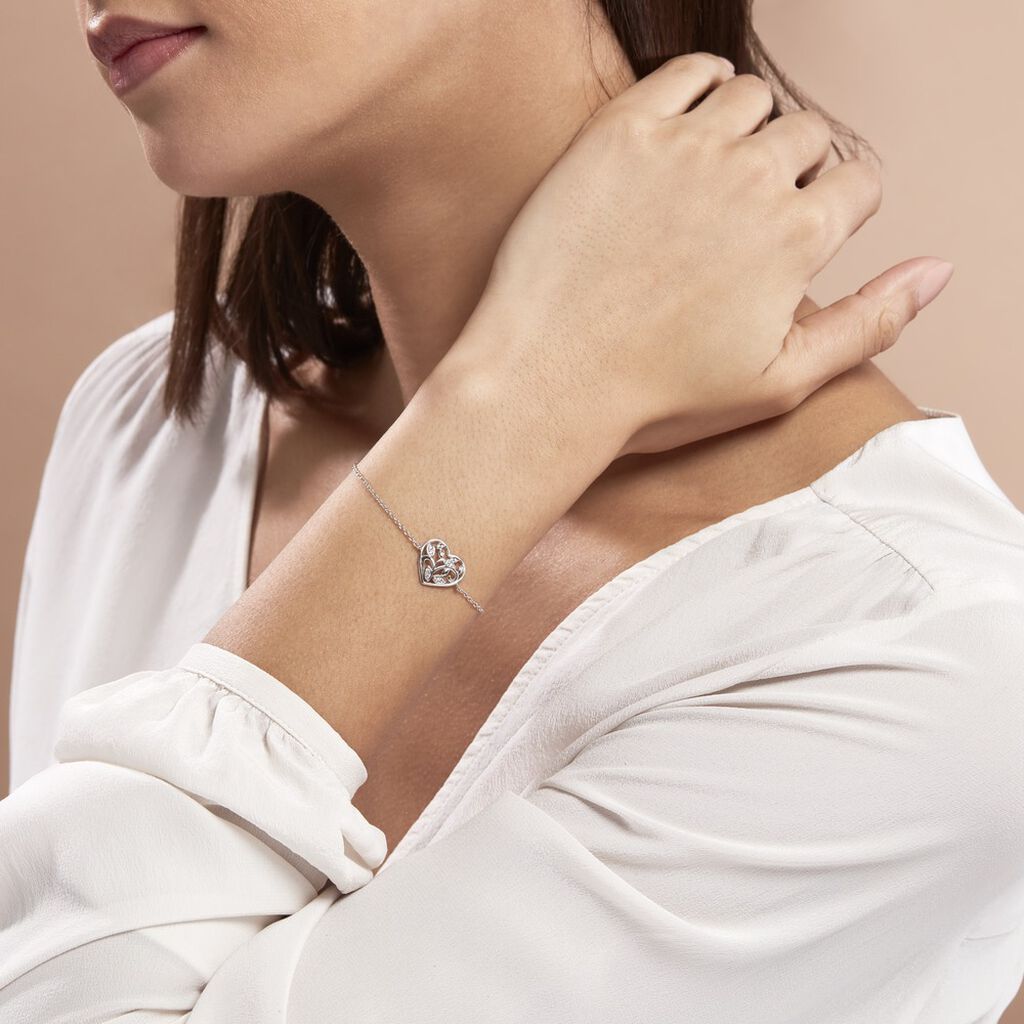 Bracelet Douglas Argent Blanc Oxyde De Zirconium - Bracelets Arbre de vie Femme | Histoire d’Or