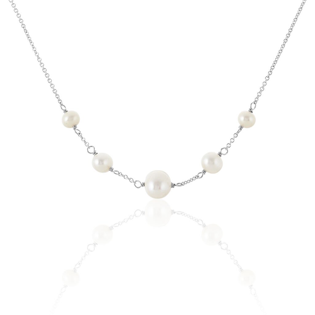 Collier Nephtysae Argent Blanc Perle De Culture - Colliers fantaisie Femme | Histoire d&rsquo;Or