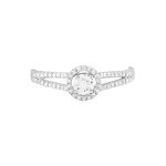Bague Solitaire Karen Or Blanc Diamant - Bagues solitaires Femme | Histoire d&rsquo;Or