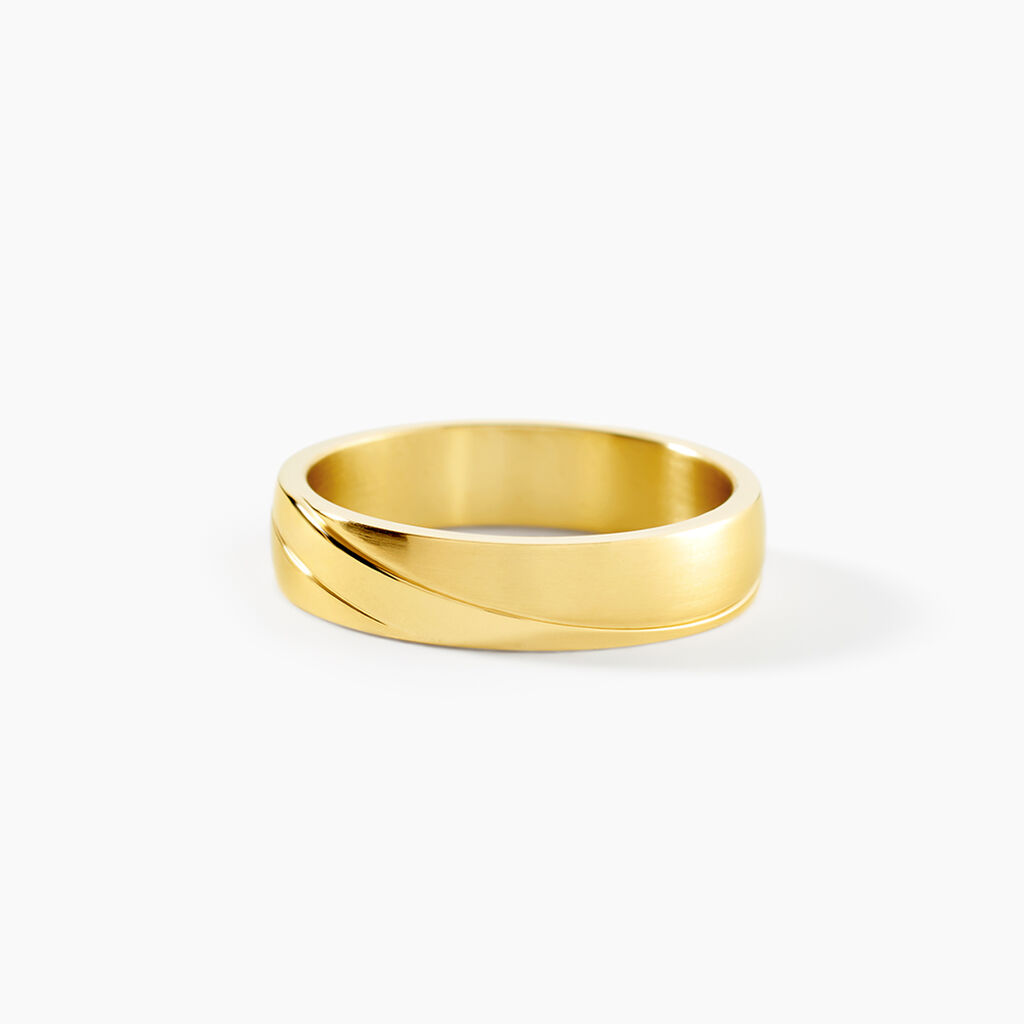 Bague Phebus Him Acier Dore - Bagues fantaisie Homme | Histoire d&rsquo;Or