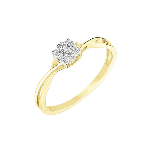 Bague Imelie Or Jaune Diamant - Bagues avec pierre Femme | Histoire d’Or