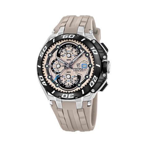 Montre Festina Chrono Bike 6 Beige - F&ecirc;te des p&egrave;res Homme | Histoire d&rsquo;Or