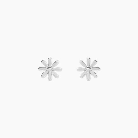 Boucles D'oreilles Puces Yuala Argent Blanc - Boucles d'oreilles fantaisie Femme | Histoire d’Or