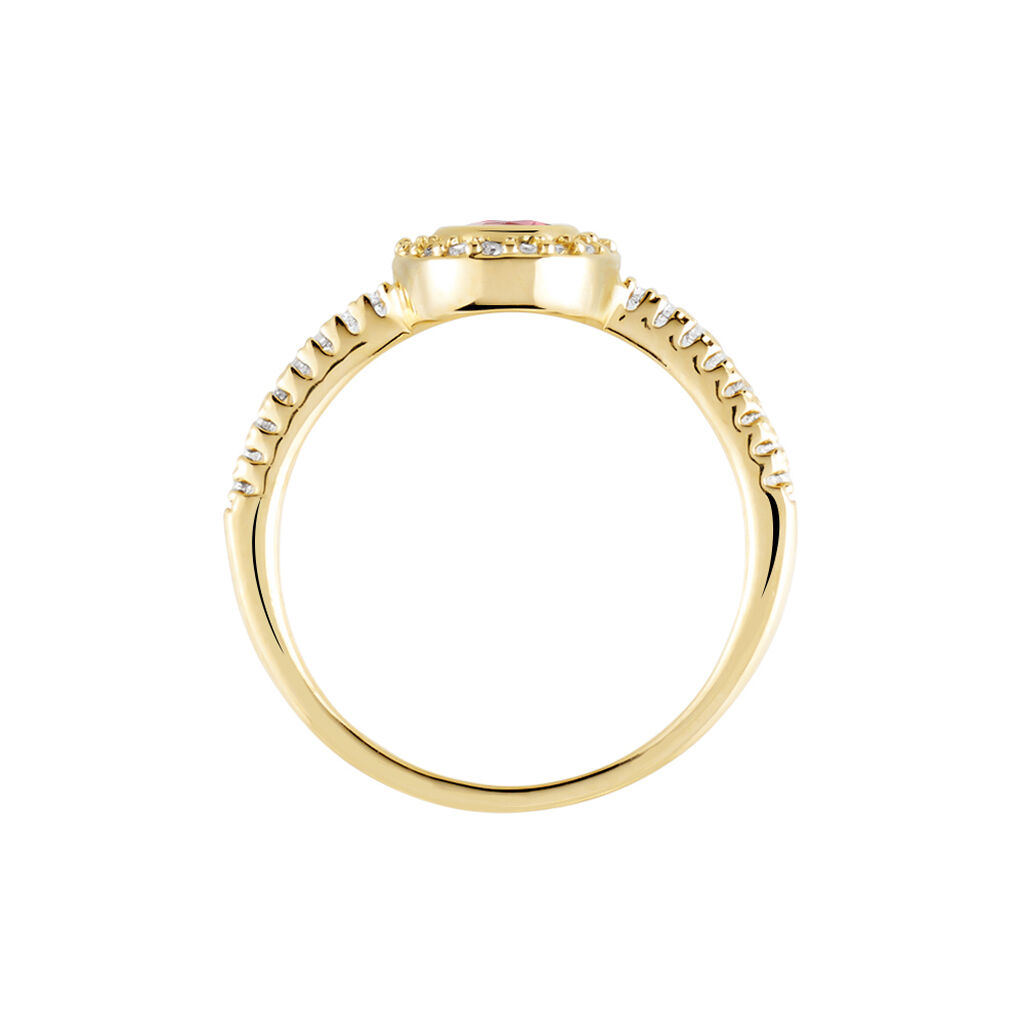 Bague Plaqué Or Eugenie Pierre Synthétique - Bagues avec pierre Femme | Histoire d’Or