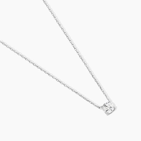 Collier Ponama Or Blanc Oxyde De Zirconium - Colliers Femme | Histoire d&rsquo;Or