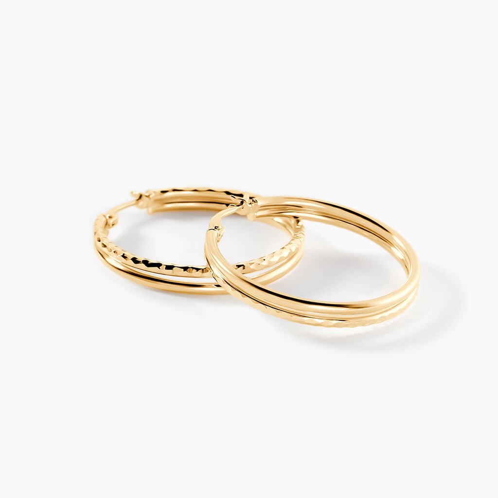 Cr&eacute;oles Spartacus Or Jaune - Boucles d'oreilles cr&eacute;oles Femme | Histoire d&rsquo;Or