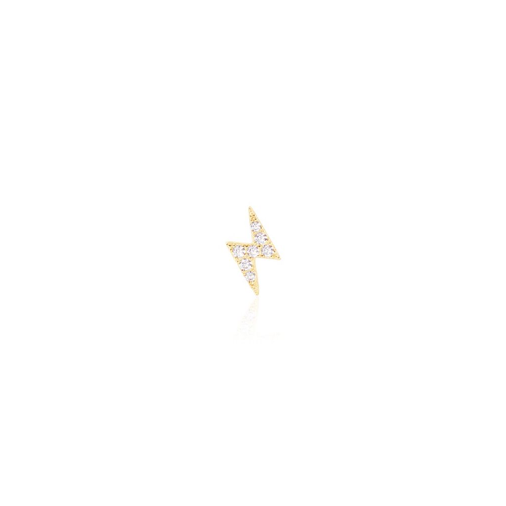 Boucle D'oreille Puce Unitaire Jusa Or Jaune Oxyde De Zirconium - Clous d'oreilles Femme | Histoire d’Or