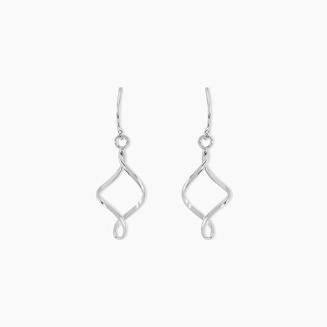 Boucles D'oreilles Pendantes Louison Argent Blanc - Boucles d'oreilles fantaisie Femme | Histoire d’Or