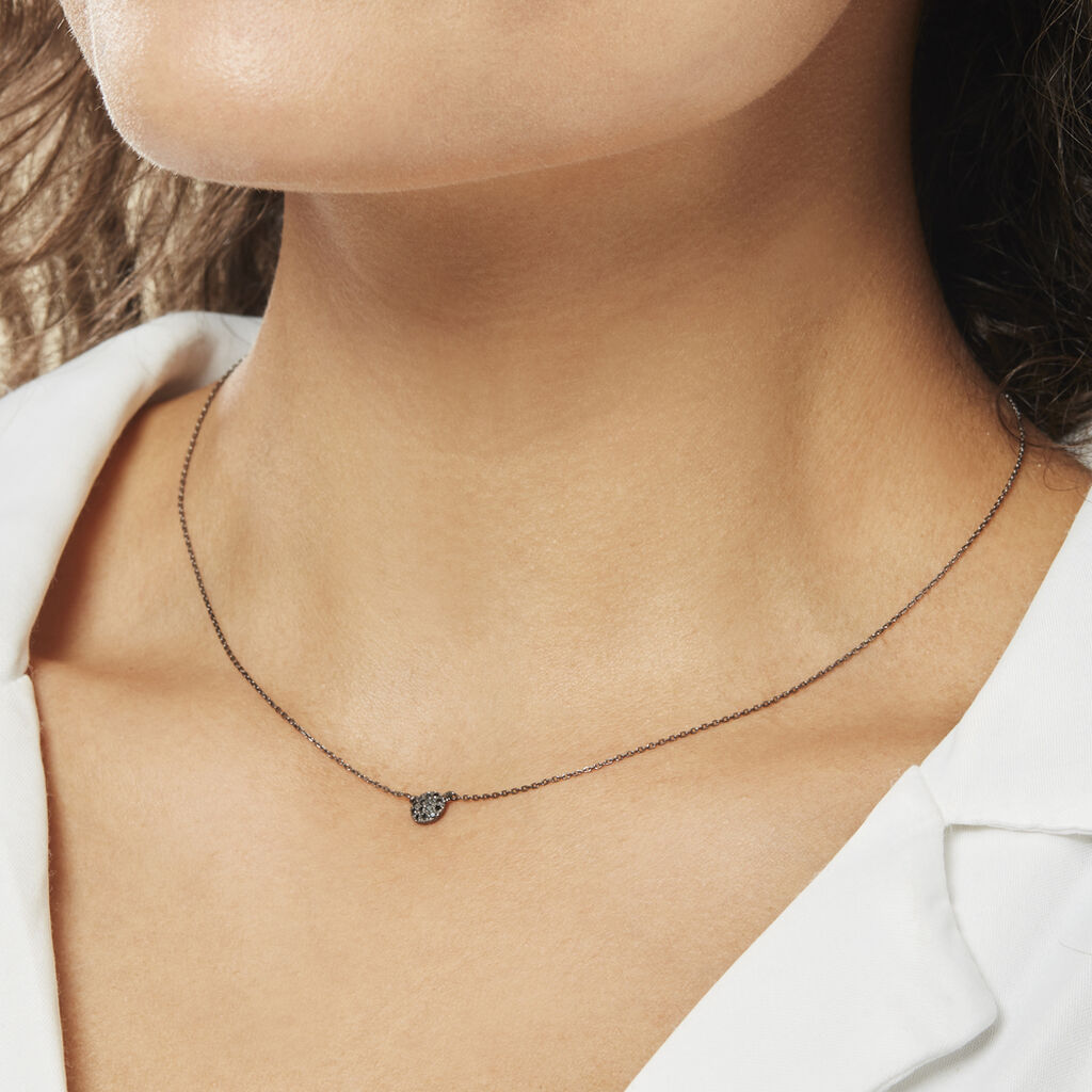 Collier Teani Or Blanc Diamant - Colliers Femme | Histoire d’Or