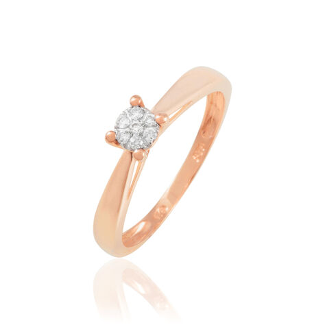 Bague Solitaire Collection Grace Or Rose Diamant - Bagues solitaires Femme | Histoire d&rsquo;Or