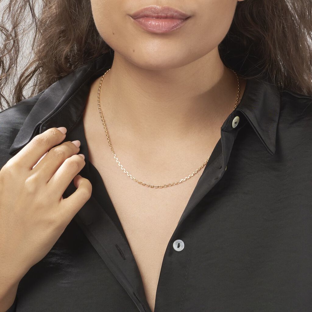 Chaîne Igoa Maille Forçat Diamantee Or Jaune - Chaines Femme | Histoire d’Or