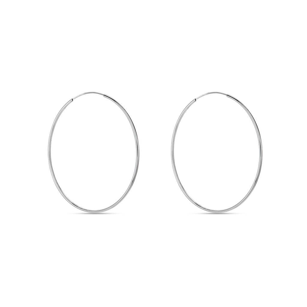 Créoles Muses Flexibles Or Blanc - Boucles d'oreilles créoles Femme | Histoire d’Or