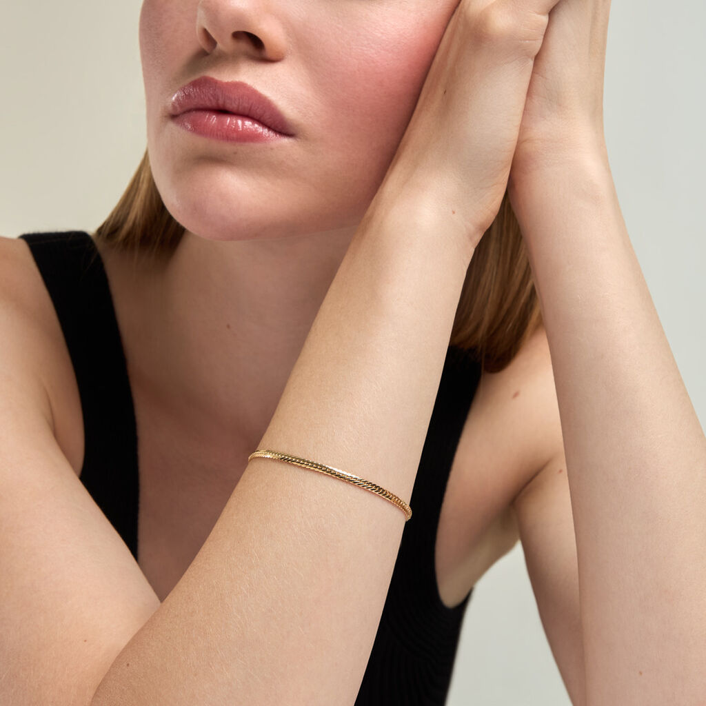 Bracelet Izel Argent Dor&eacute; A L'Or 750/1000 - Bijoux sans pierre Femme | Histoire d&rsquo;Or