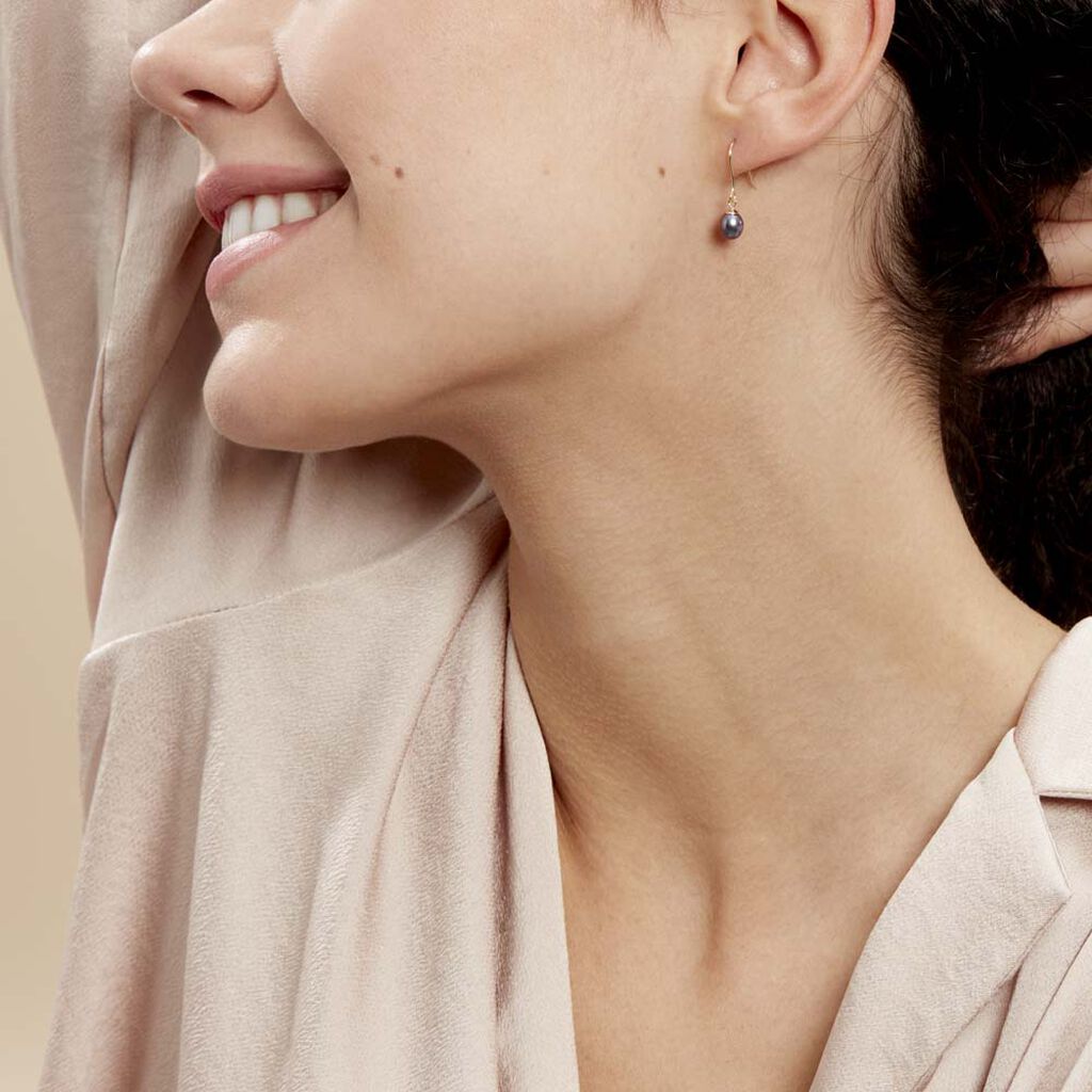Boucles D'oreilles Pendantes Severiane Or Jaune Perle De Culture - Boucles d'oreilles pendantes Femme | Histoire d’Or