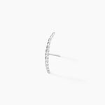 Bijoux D'Oreilles Magma Argent Blanc - Boucles d'oreilles fantaisie Femme | Histoire d&rsquo;Or