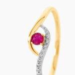 Bague Or Jaune Karmele Rubis - Bagues solitaires Femme | Histoire d&rsquo;Or