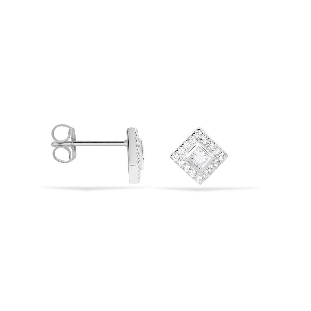 Boucles D'oreilles Pendantes Marie-elsa Argent  Oxyde De Zirconium - Boucles d'oreilles fantaisie Femme | Histoire d’Or