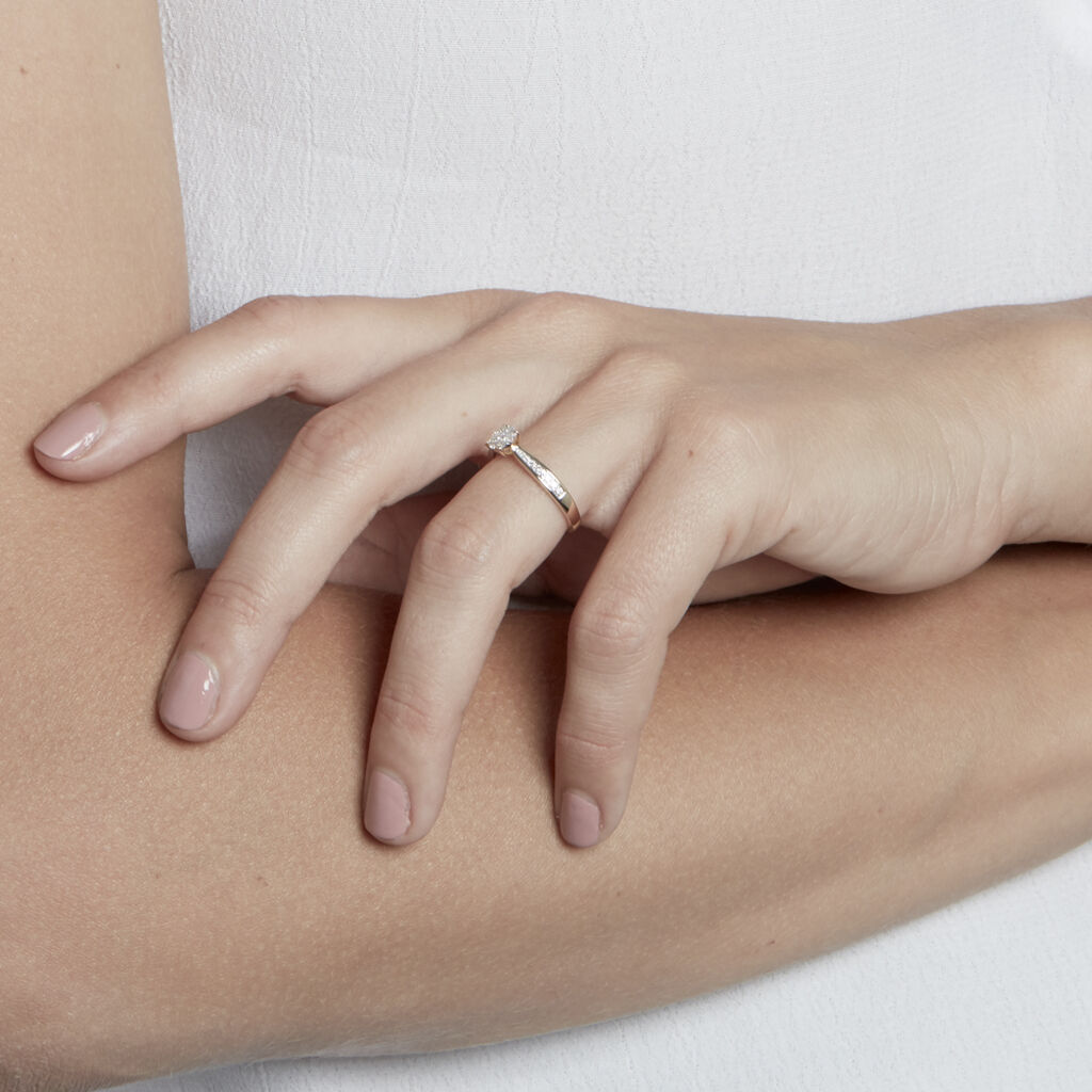 Bague Or Jaune Celia Diamants - Bagues avec pierre Femme | Histoire d’Or