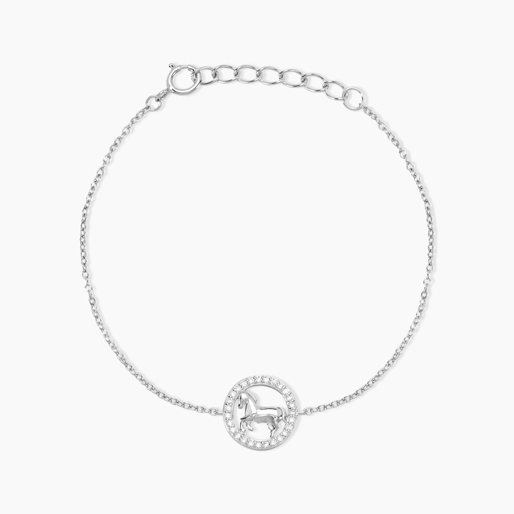 Bracelet Court Argent Blanc Ayeline Oxyde De Zirconium - Bracelets Femme | Histoire d’Or
