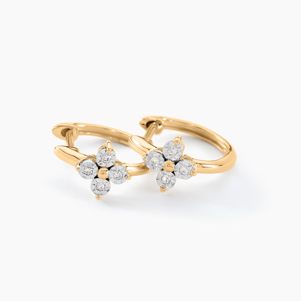 Créoles Eternal Spring Or Jaune Diamant - Boucles d'oreilles créoles Femme | Histoire d’Or