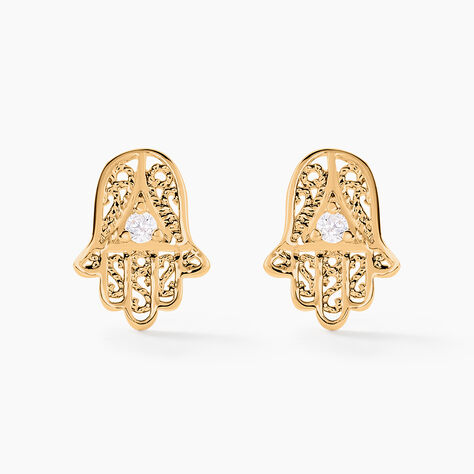 Boucles D'oreilles Puces Stijn Oxydes De Zirconium - Boucles d'oreilles fantaisie Femme | Histoire d&rsquo;Or
