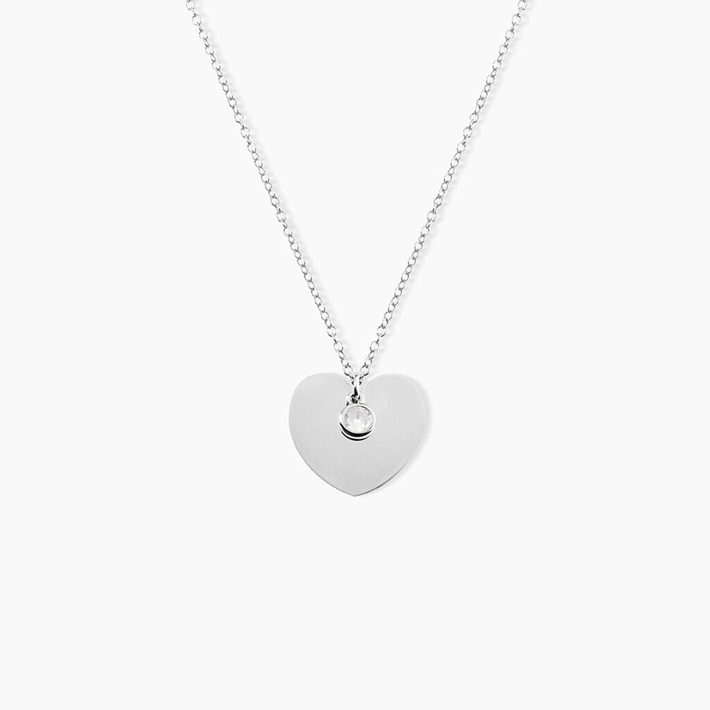 Collier Sautoir Ylla Argent Blanc Oxyde De Zirconium - Sautoirs Femme | Histoire d&rsquo;Or