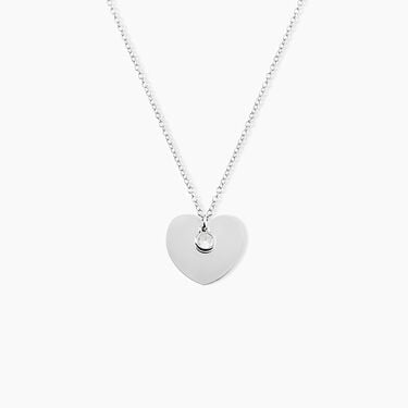 Collier Sautoir Ylla Argent Blanc Oxyde De Zirconium