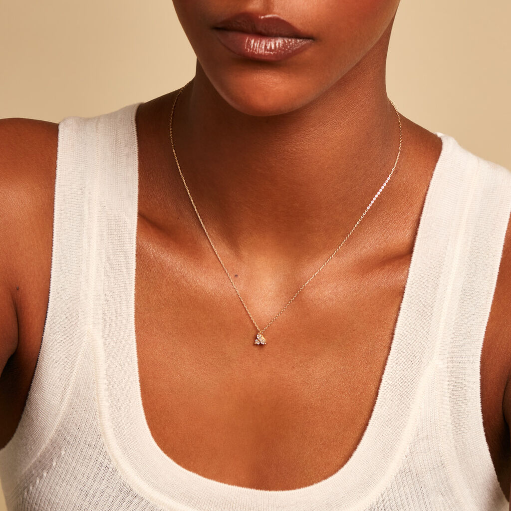 Collier Alpertti Or Jaune Oxyde De Zirconium - Colliers Femme | Histoire d&rsquo;Or
