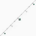 Bracelet Clova Argent Blanc Oxyde De Zirconium Pierre De Synthese - Bracelets Femme | Histoire d&rsquo;Or