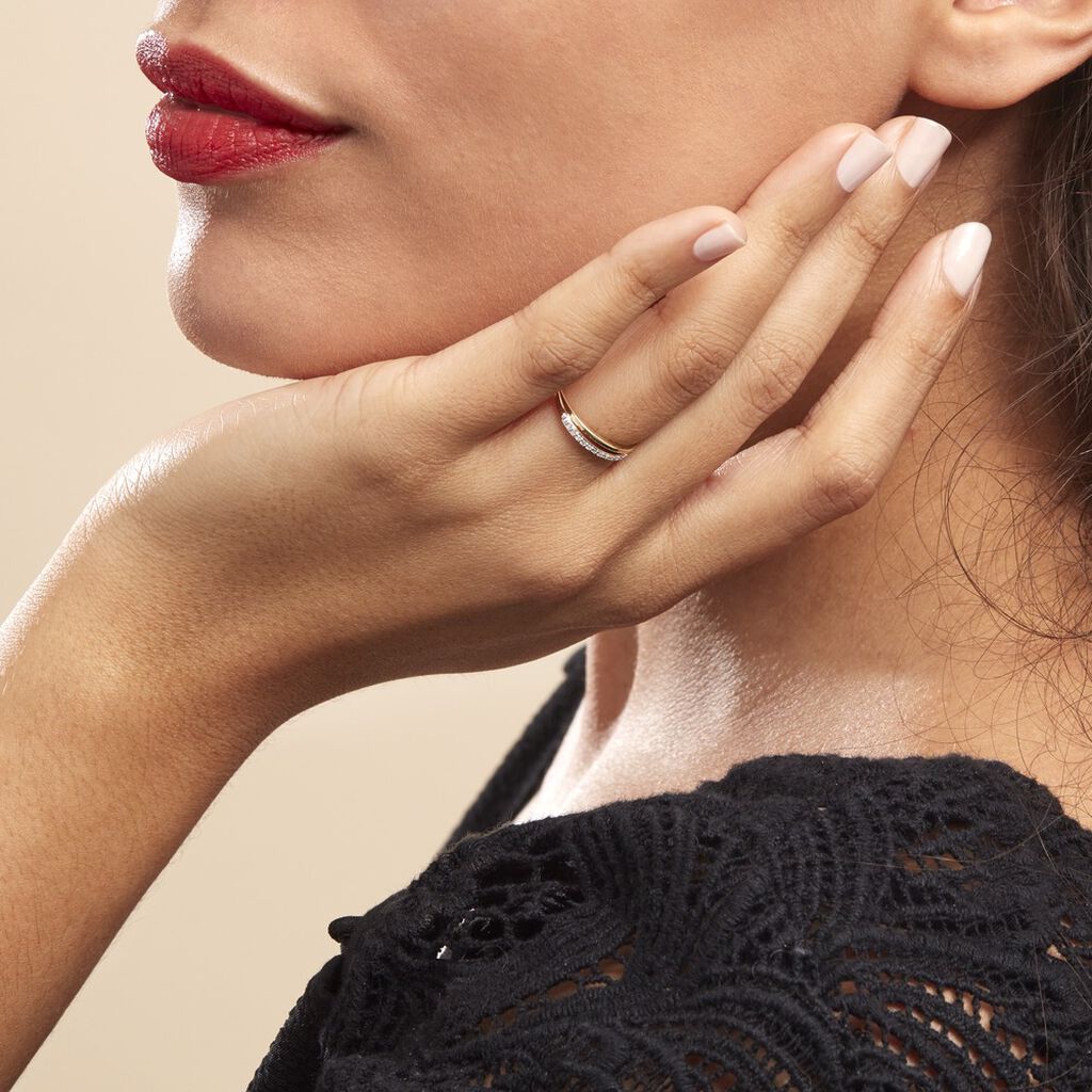 Bague Arslane Or Jaune Diamant - Bagues avec pierre Femme | Histoire d’Or