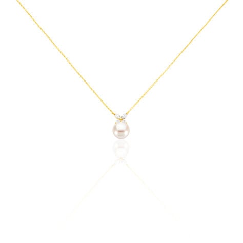 Collier Norah Or Jaune Perle De Culture Et Oxyde De Zirconium - Colliers Femme | Histoire d’Or
