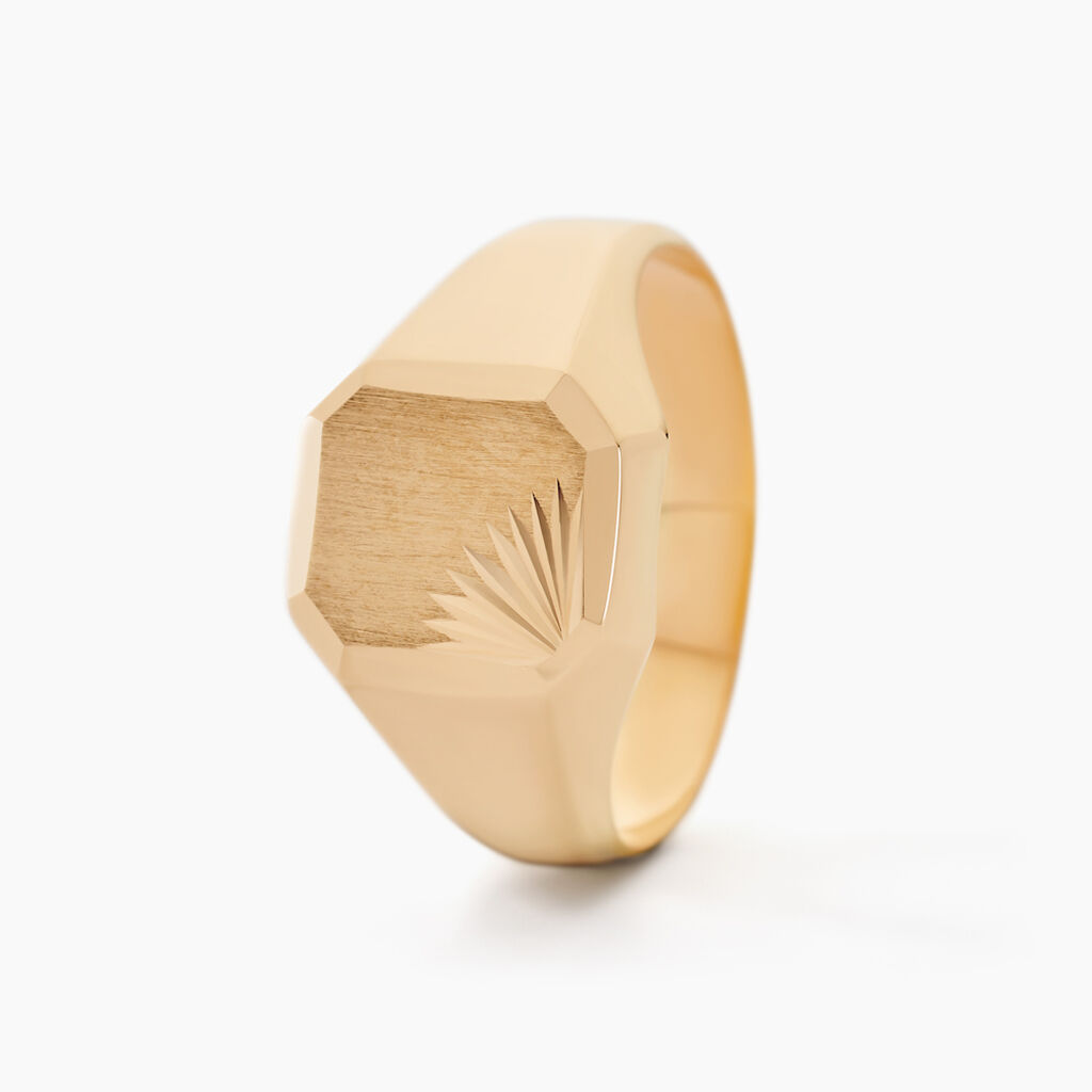 Chevali&egrave;re Gregg Carree Diamantee Soleil Or Jaune - Chevali&egrave;res Homme | Histoire d&rsquo;Or