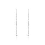 Boucles D'oreilles Pendantes Garsha Argent Blanc Oxyde De Zirconium - Boucles d'oreilles fantaisie Femme | Histoire d&rsquo;Or