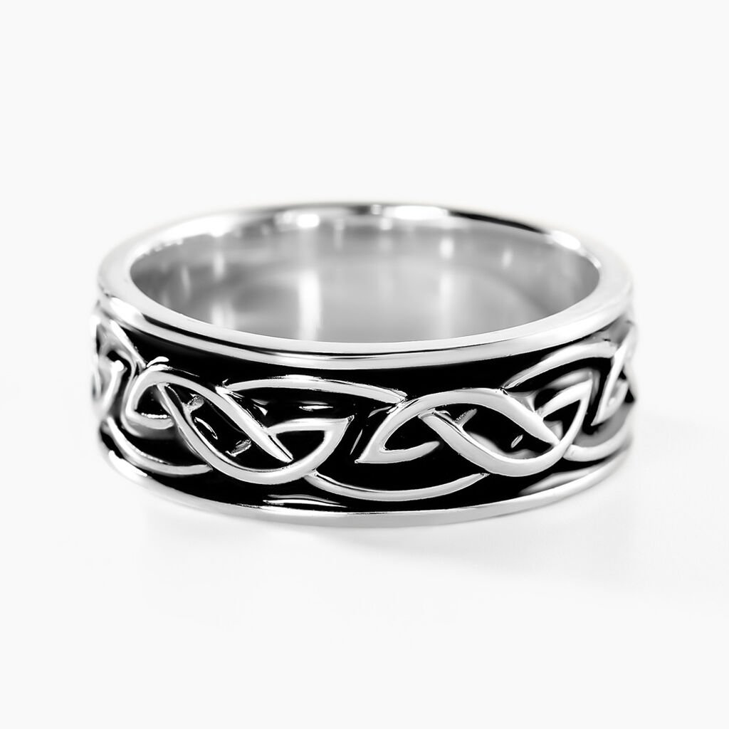 Bague Viking Argent Blanc - Bagues Homme | Histoire d&rsquo;Or