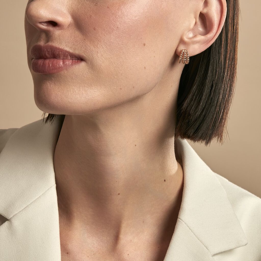Créoles Solly Plaqué Or Jaune - Boucles d'oreilles créoles Femme | Histoire d’Or