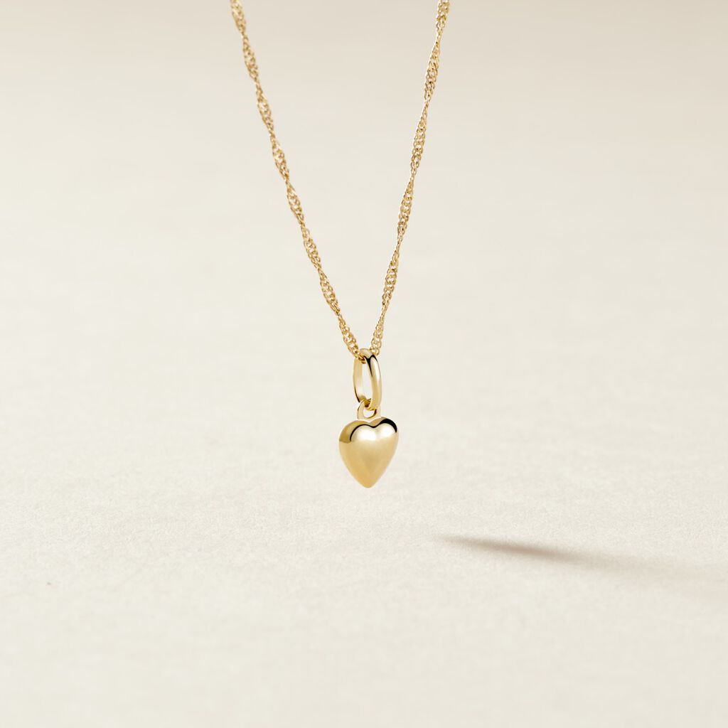 Pendentif Eudocie Coeur Lisse Or Jaune - Pendentifs Famille | Histoire d’Or