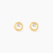 Boucles D'oreilles Puces Edmee Cercle Or Jaune Oxyde De Zirconium - Clous d'oreilles Femme | Histoire d’Or