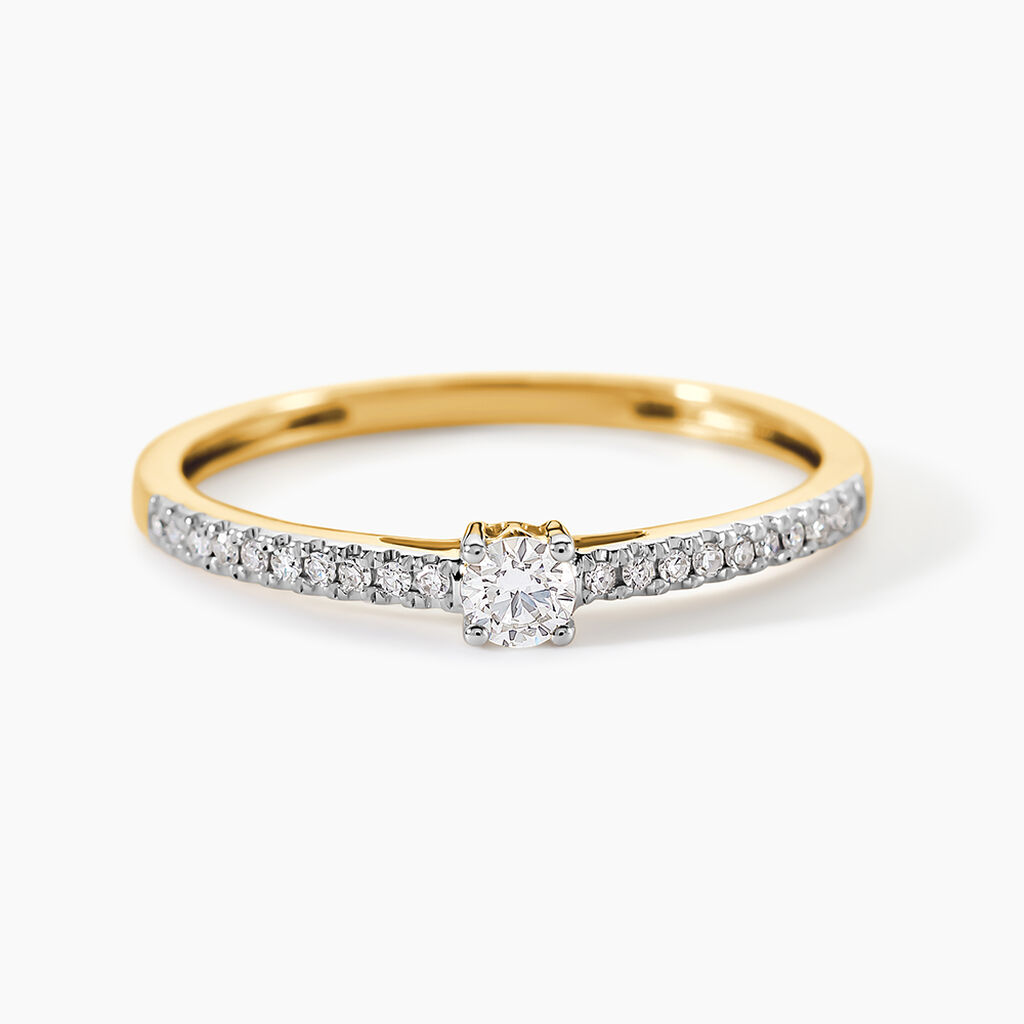 Solitaire Eliisa Or Jaune Diamant - Bagues solitaires Femme | Histoire d&rsquo;Or