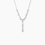 Collier Cravate Argent Blanc Shiny Nights Oxyde De Zirconium - Colliers Femme | Histoire d&rsquo;Or