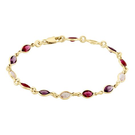 Bracelet Ilvaae Plaqué Or Jaune Pierre De Synthese - Bracelets fantaisie Femme | Histoire d’Or
